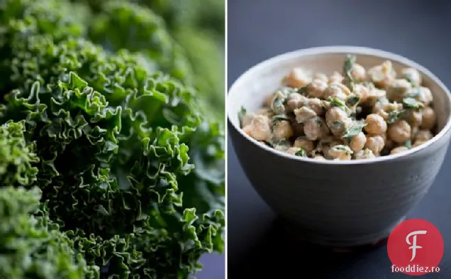 Supă De Spanac Și Kale Cu Năut Îmbrăcat În Tahini