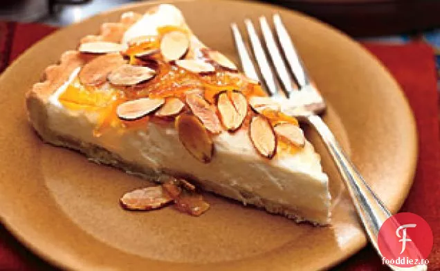 Cremă de brânză Crostata cu marmeladă de portocale