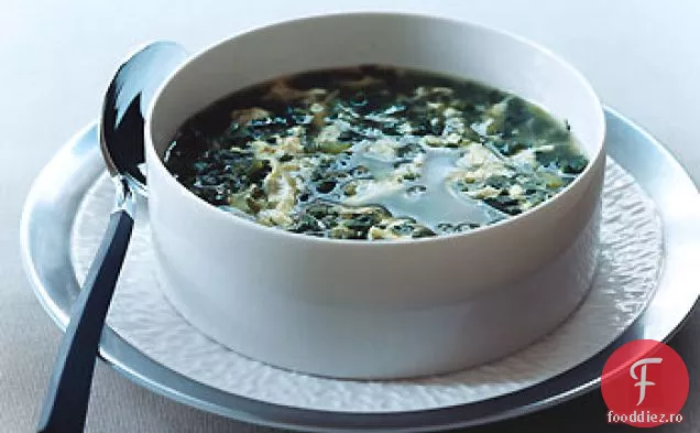 Supă De Stracciatella De Spanac