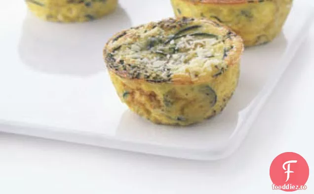 Frittate individuale de dovlecei cu Pecorino și arpagic