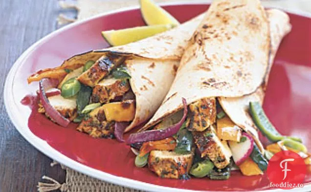 Fajitas de pui Cilantro-Lime cu ceapă la grătar