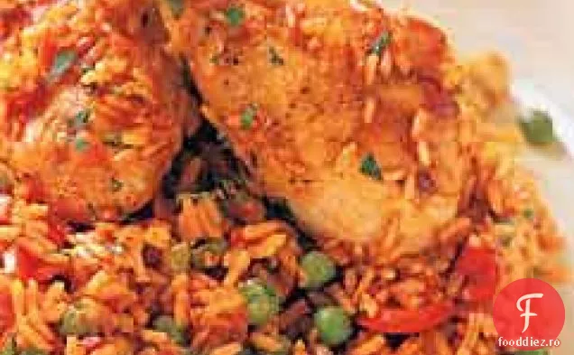 Pui în stil spaniol cu orez șofran (Arroz con Pollo)