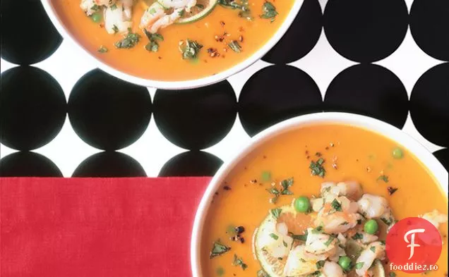 Supă thailandeză picantă cu creveți de var