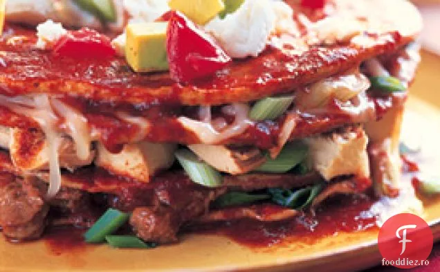Enchiladas stivuite cu curcan și fasole Chipotle