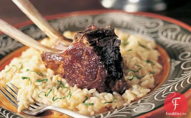 Cotlet de miel cu Risotto de mentă