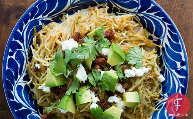 Sopa Seca de Fideo cu Tomatillos