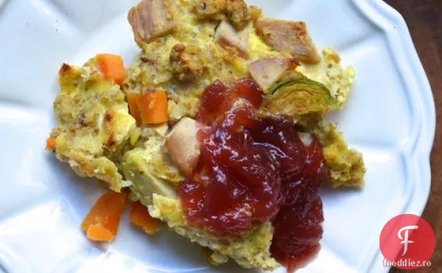 Zi după Ziua Recunostintei umplutura si curcan mic dejun Caserola