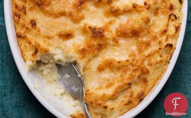 Piure de cartofi și conopidă gratinat