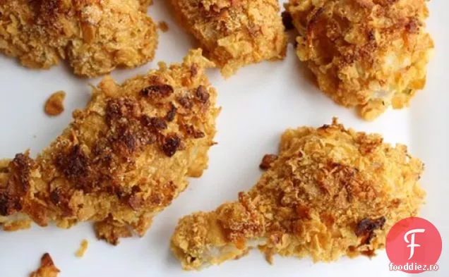 Pui Prăjit La Cuptor, Cu Fulgi De Porumb