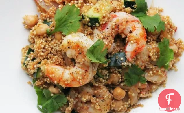 Harissa Quinoa cu creveți și naut