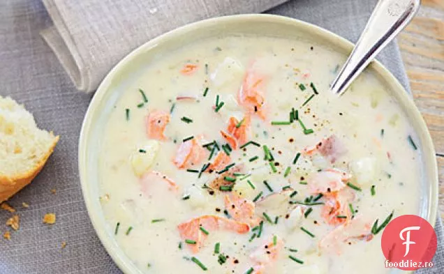 Chowder de somon cu arpagic