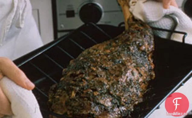 Picior de miel cu crustă de ierburi