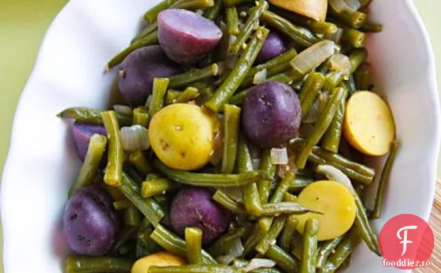 Homestyle fasole verde și cartofi