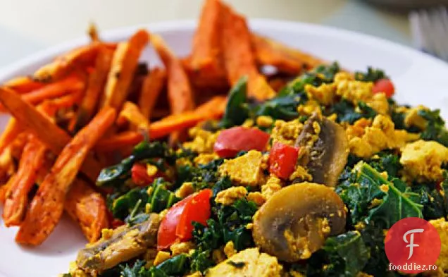 Tofu și Kale amestecate Simple