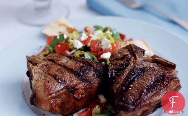 Cotlete de miel ouzo-și-nucșoară la grătar