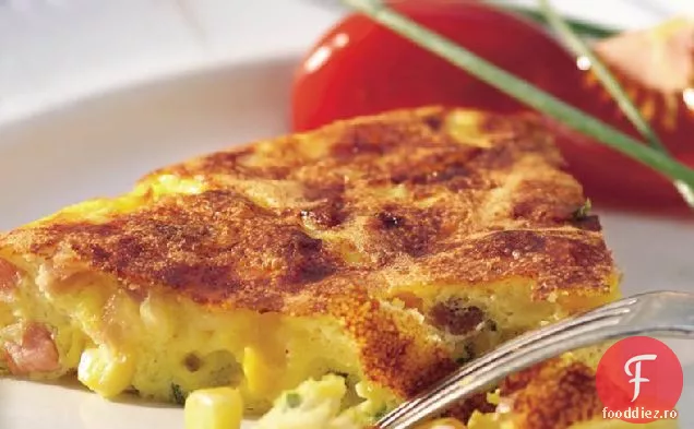 Frittata de șuncă și porumb