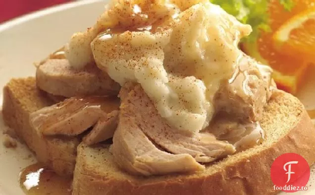 Sandwich-Uri De Cină Cu Curcan Deschis Cu Aragaz Lent