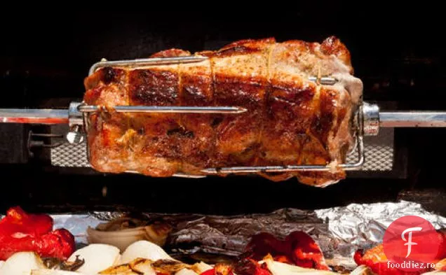 Cotlet de porc rotisor cubanez cu ardei și ceapă