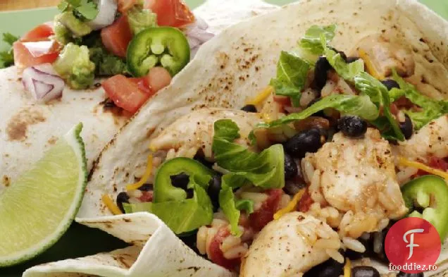 Burritos De Pui Rapid Și Fasole Neagră