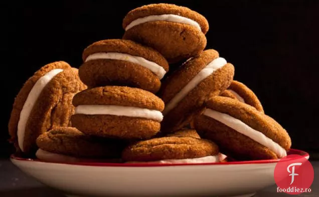 Fursecuri Sandwich Gingersnap cu umplutură de lămâie