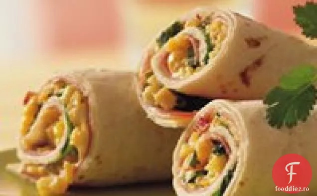 Rulouri de Tortilla cu șuncă și brânză