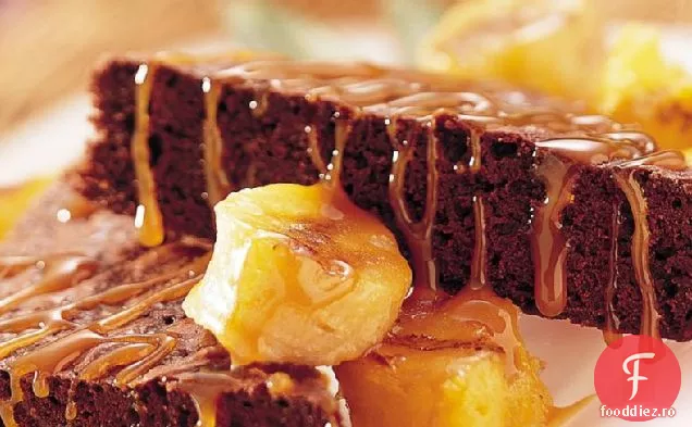 Brownies de broască țestoasă tropicală cu fructe la grătar