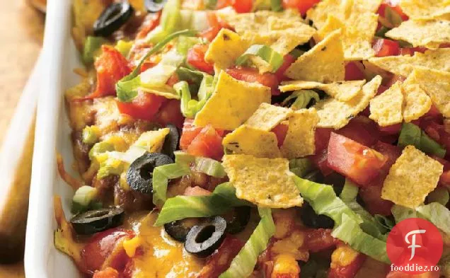 Carne de vită și fasole Taco caserola