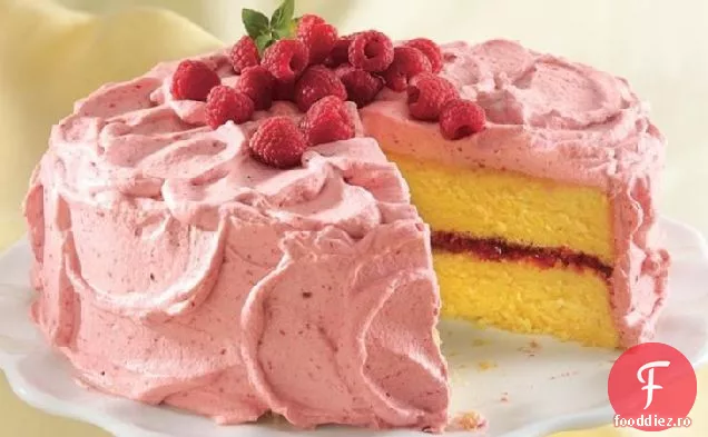 Tort de lămâie cu Mousse de zmeură