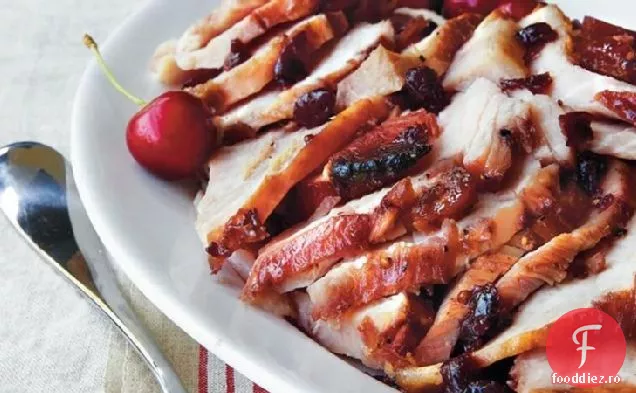Șuncă cu glazură de Bourbon-cireșe