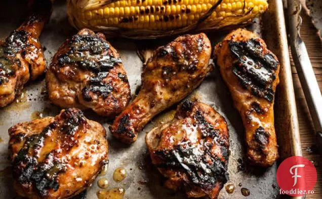 Pui la grătar cu muștar de arțar