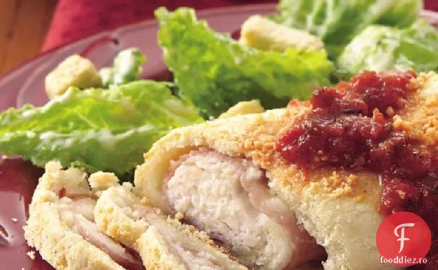 Pachete de pui parmezan, Provolone și șuncă