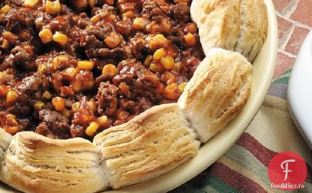 Sloppy Joe caserola cu biscuiți