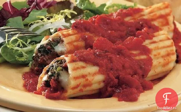 Pesto De Spanac Manicotti