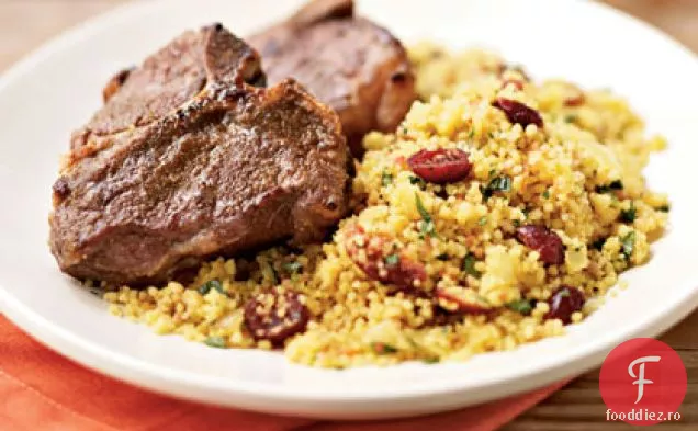 Cotlete de miel cu chimen fript cu cuscus Curry