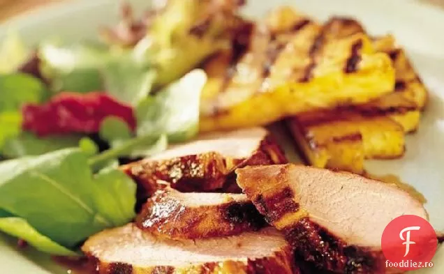 Filet de porc teriyaki la grătar și ananas