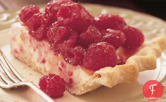 Plăcintă Cu Zmeură Cu Mousse De Ciocolată Albă