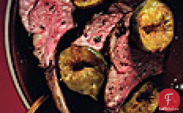 Cotlete de miel cu ierburi proaspete și smochine prăjite