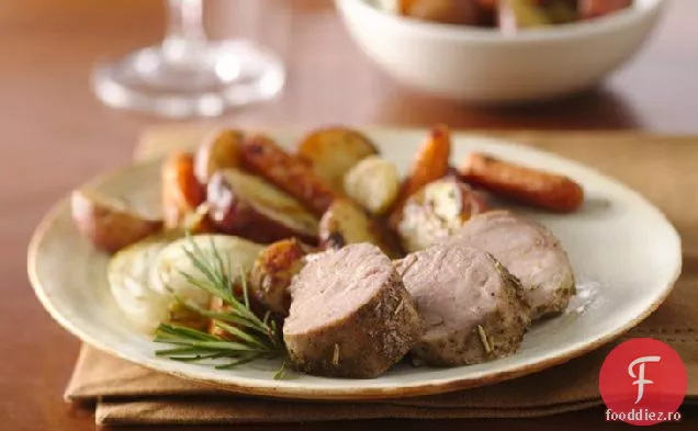 Filet de porc cu legume prăjite