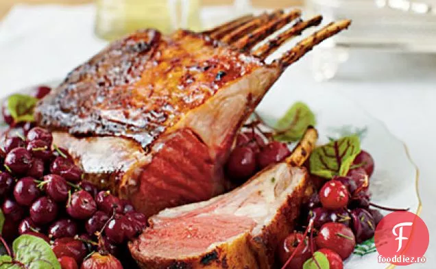 Miel glazurat cu miere-Curry cu struguri prăjiți și afine