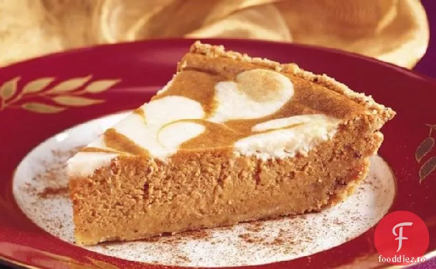 Plăcintă cu brânză cremă de dovleac cu crustă de biscuiți