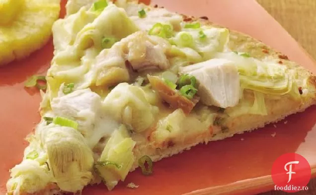 Pizza cu brânză de pui și anghinare