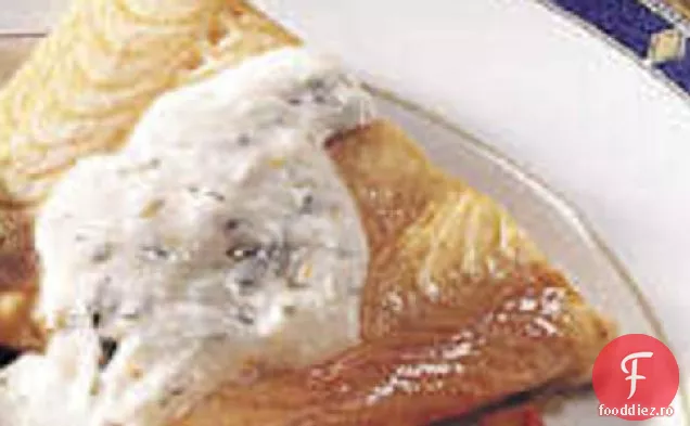 Somon cu sos de menta