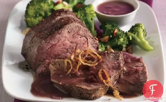 Filet de vită cu sos de vin roșu