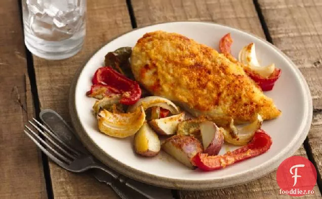Cină ușoară de pui și cartofi la cuptor pentru doi