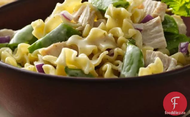 Salată de paste cu mazăre de pui și zahăr