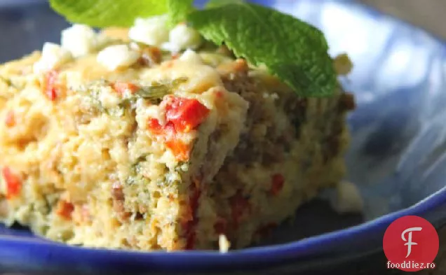 Quiche Mediteraneană Fără Crustă Cu Aragaz Lent