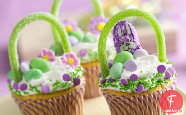 Cupcakes Cu Coș De Paște