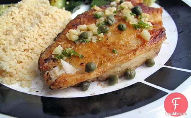 Halibut Ars Cu Sos De Capere De Lămâie