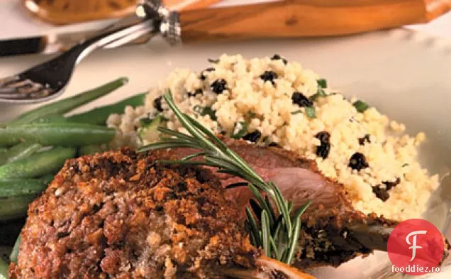 Grătar de miel cu crustă de usturoi-rozmarin