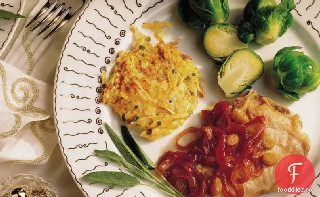 Cotlet de vițel cu ceapă caramelizată